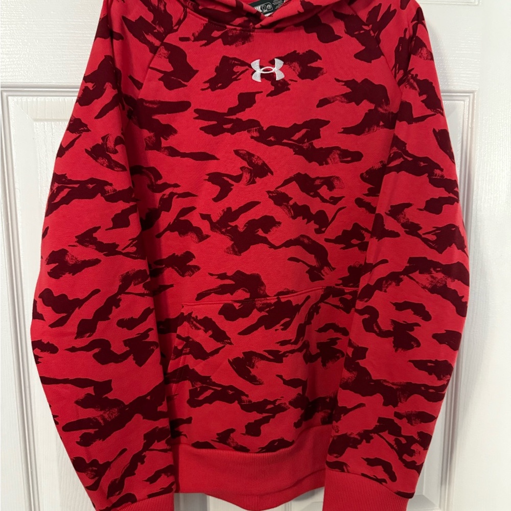 Under Armour Youth Bold Red Patterned Hoodie